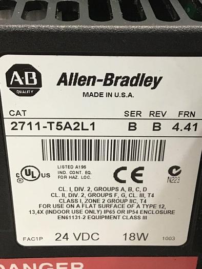 Used ALLEN BRADLEY Panel View 550 2711-T5A2L1 Used