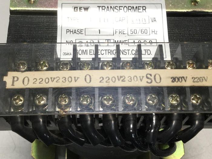 Used GOMI ELECTRIC 0.1 kVA Transformer T-1B 100VA #107873