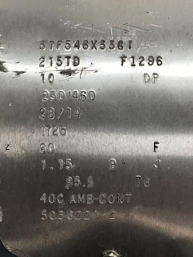 Used CINCINNATI MILACRON 10 HP Motor 37F546X3361 Used