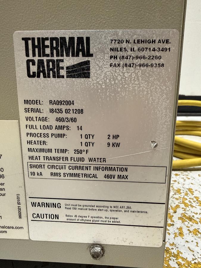 Used THERMAL CARE Thermolator