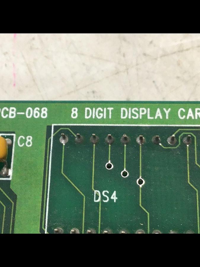 Used UNIVERSAL DYNAMICS 8 Digit Display Card PCB-068 USED
