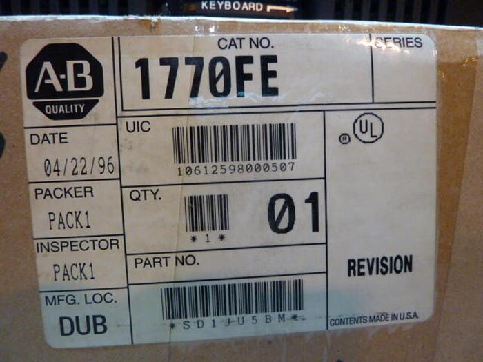 ALLEN BRADLEY Keyboard 1770-FE SER A #28850
