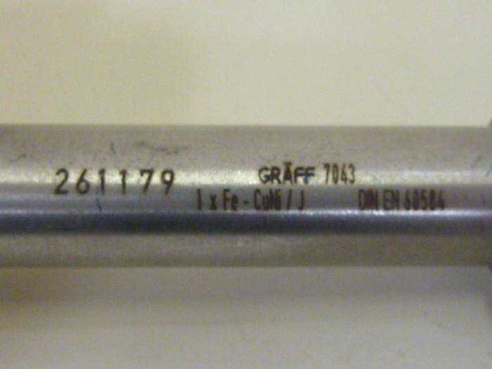 Used GRAFF Thermocouple Assembly DIN EN 60584 #61790