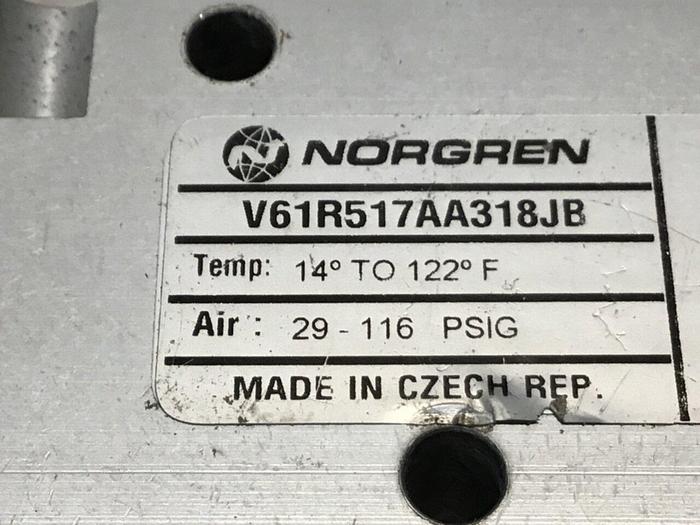 Used NORGREN Solenoid Valve V61R517AA318JB #120770
