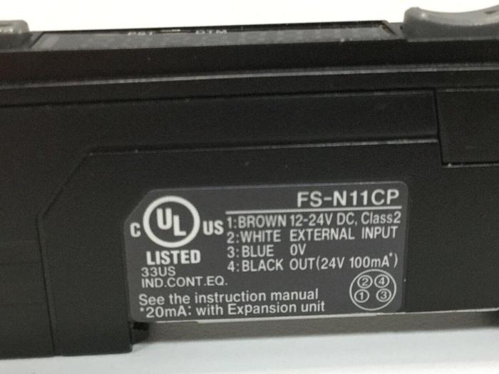 Used KEYENCE CORP Fiber Optic Sensor FS-N11CP #104257