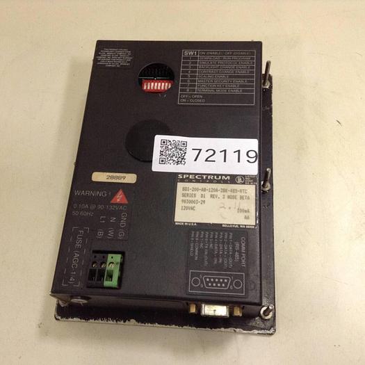 Used SPECTRUM CONTROLS Operator Interface Panel S0I-200-AB-120A-28K-485-RTC #72119