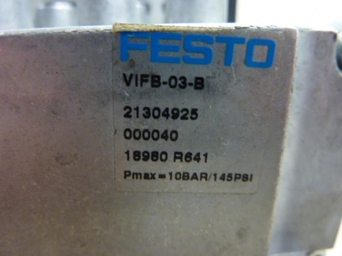 Used FESTO Control Block w/ Valves IFB8-03 #52683