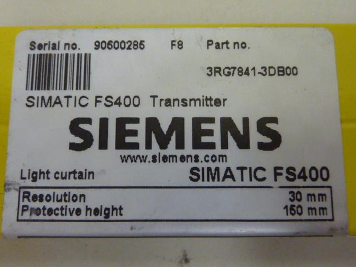 Used SIEMENS Light Curtain Transmitter 3RG7841-3DB00 #51978