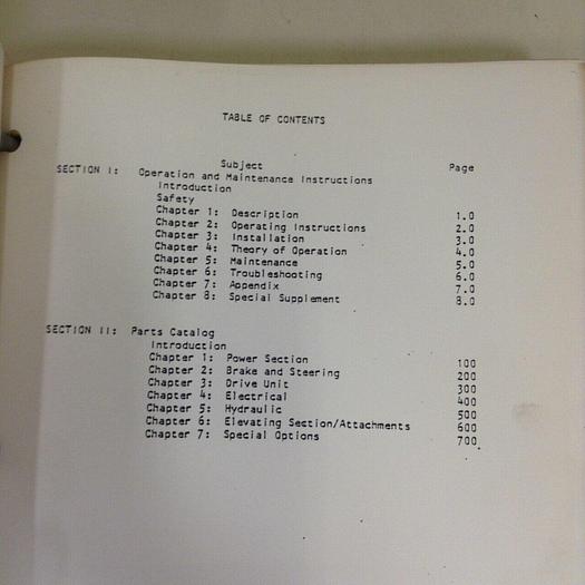 Used RAYMOND Parts Catalog CATALOG017 #71017