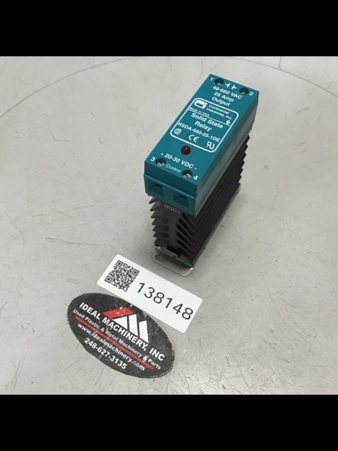 Used CONTINENTAL INDUSTRIES Solid State Relay RSDA-660-25-1DE USED