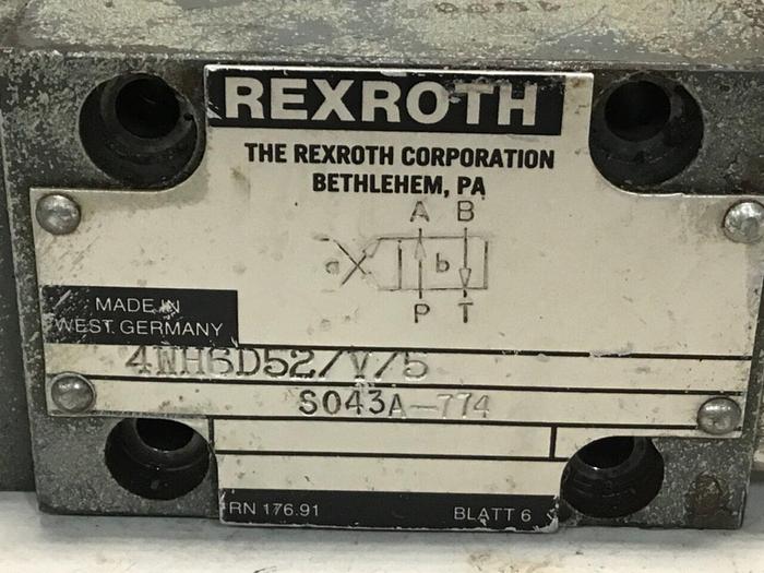 Used REXROTH Valve 4WH6D52V5 #138359