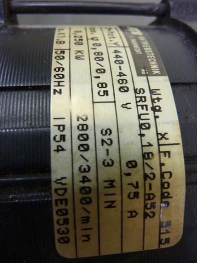 Used ATB FLENDOR Motor for Barrel Filter SRFU0,18/2-A52 #64724