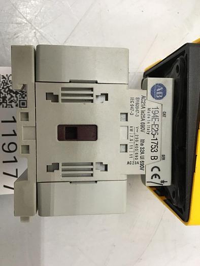 Used ALLEN BRADLEY Safety Switch 194E-E25-1753 SER B #119177