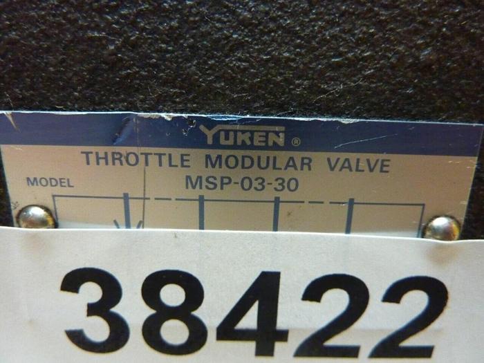 Used YUKEN Throttle Modular Valve MSP-03-30 #38422