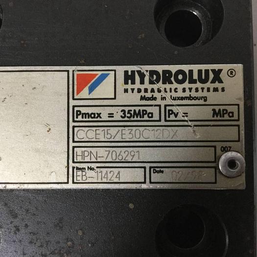 Used HYDROLUX Valve HPN706291-HY #91088