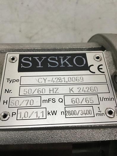 Used SYSKO CORPORATION Pump & 3 PH Motor CY-4281.0069 #125313