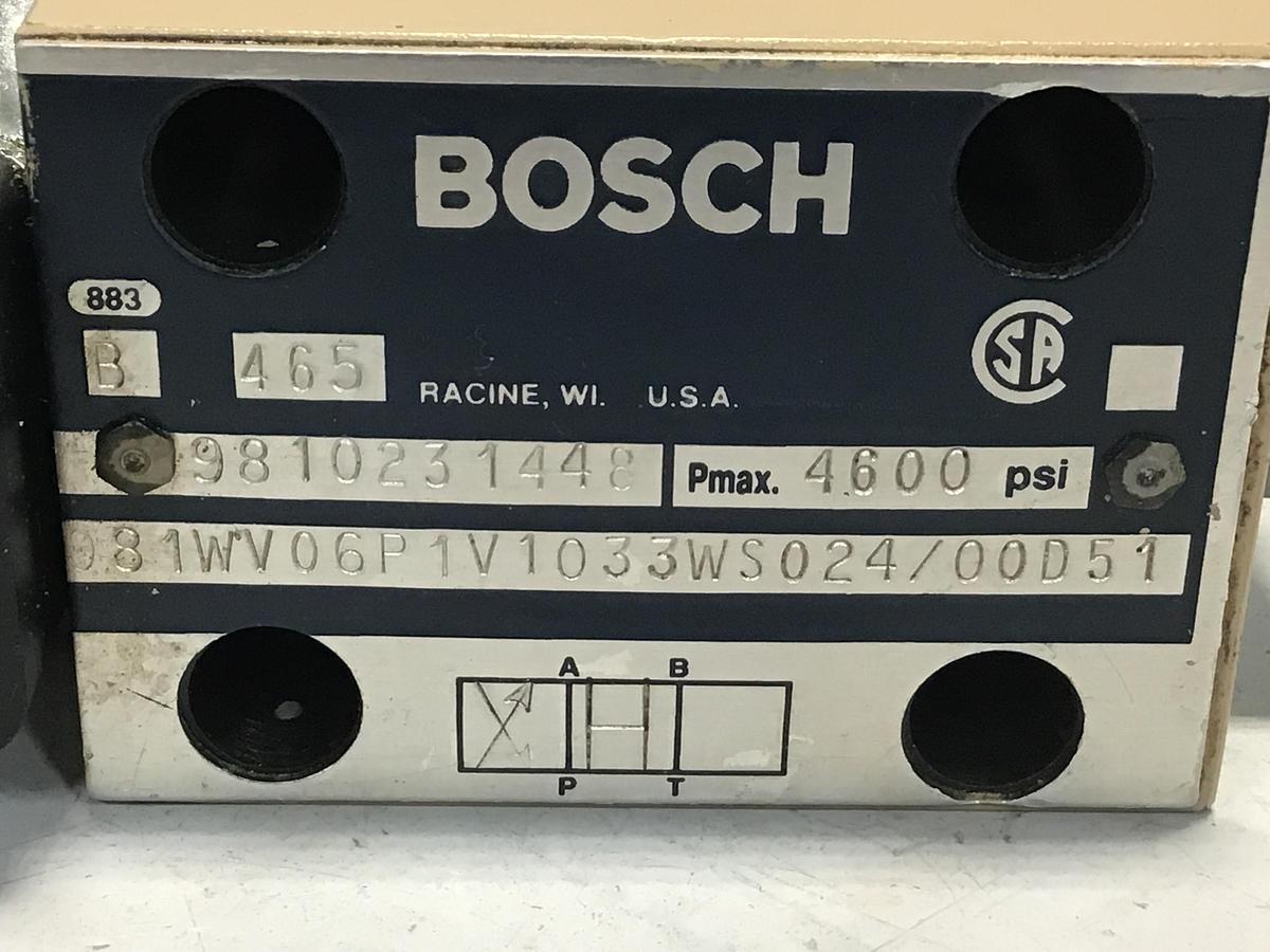 Used BOSCH 81WV06P1V1033WS024/00D51 VALVE USED #117064