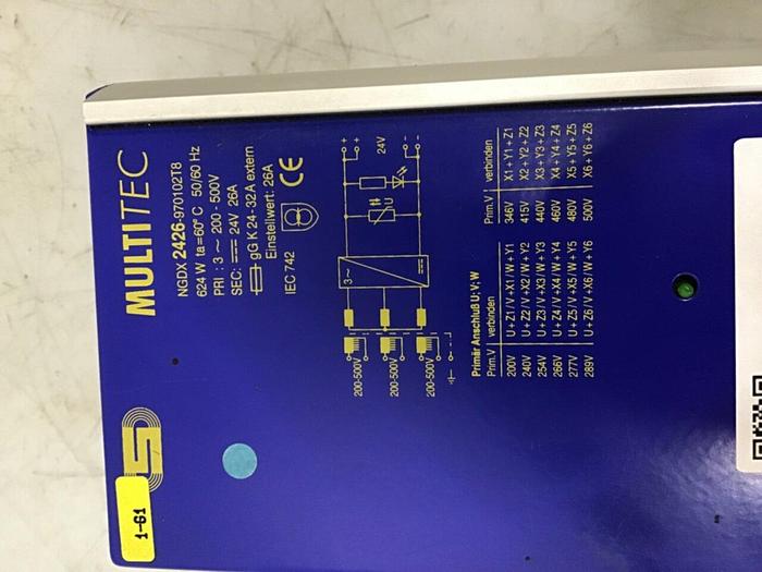 Used MULTITECH Transformer NGDX2426-970102T8 USED