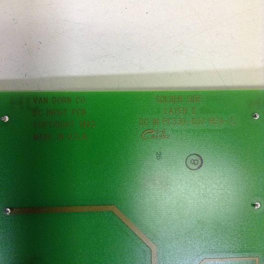 Used VAN DORN DC Input Board 330037 PC330-037 Used