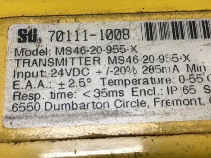Used STI Light Curtain Transmitter MS46-20-955-X USED