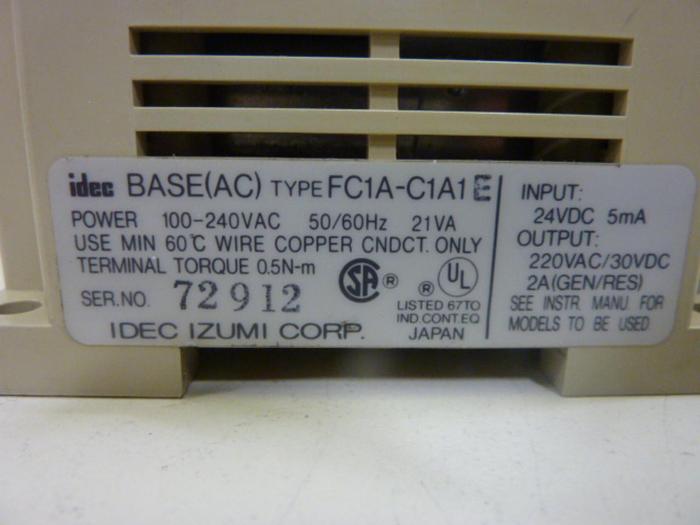 Used IDEC Expansion Module FC1A-C1A1E #48800