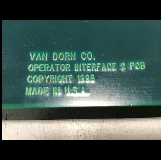 Used VAN DORN Operator Interface Board 330129 PC330-129 330-129 Used