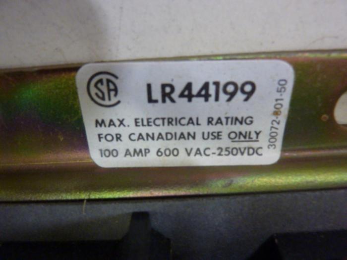 SQUARE D 100 Amp Disconnect Switch 9422ATE-12 #58776