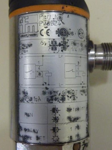 Used IFM Pressure Switch PB5224 #64448