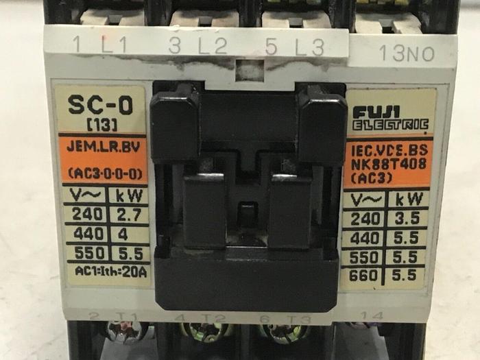 Used FUJI ELECTRIC Contactor SC-0 SC13AA #124706