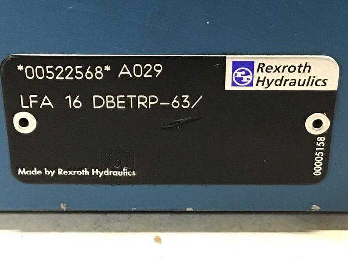 Used REXROTH Valve LFA16DBETRP63 #131523