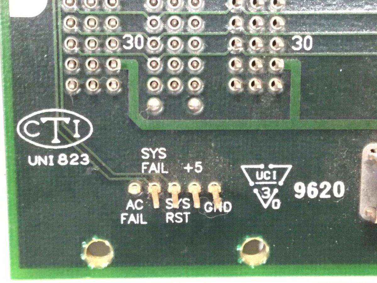 Used CTI Van Dorn Control Rack Board UNI 823 Z9626115B USED