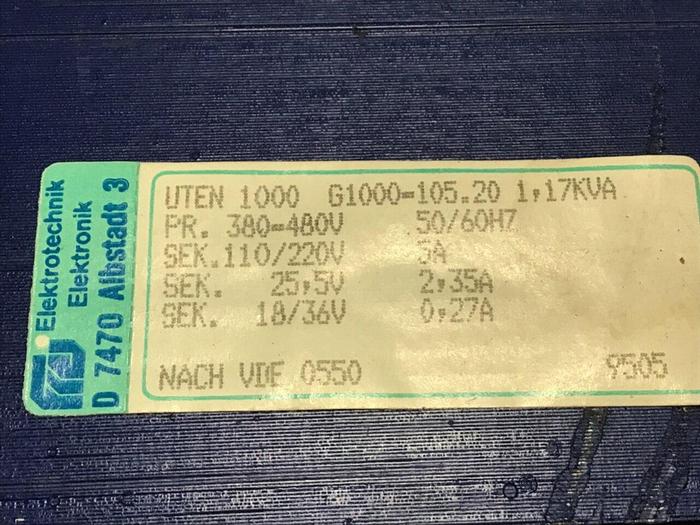 Used ELEKTRONIK Transformer D7470 Used