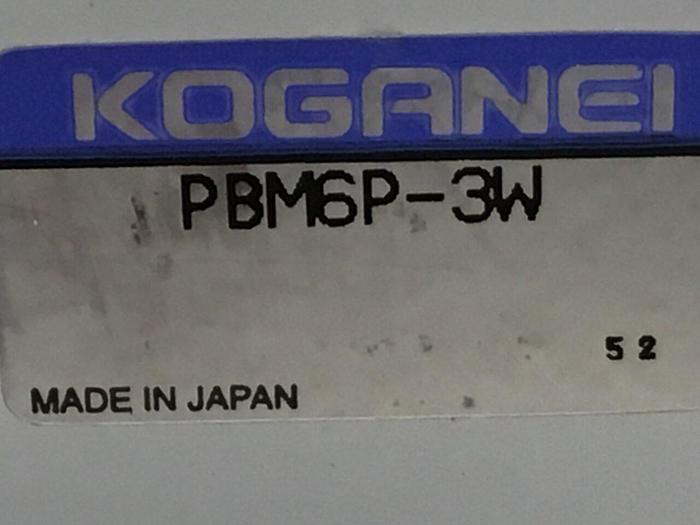 Used KOGANEI Block w/ Valves PBM6P-3W #120966
