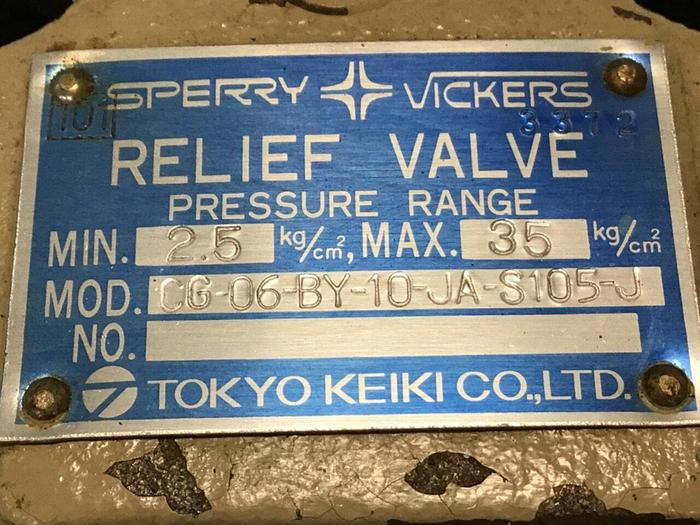 Used VICKERS Relief Valve CG-06-BY-10-JA-S105-J #136513