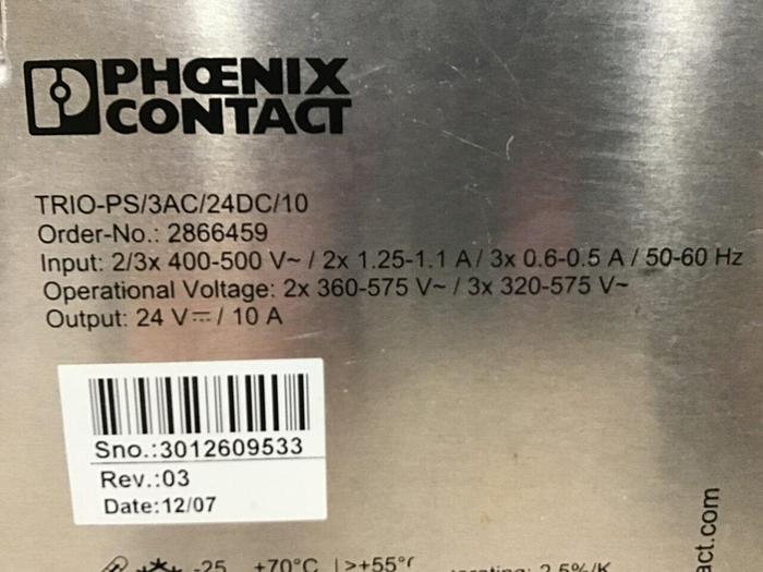 Used PHOENIX CONTACT Power Supply 2866459 #133988
