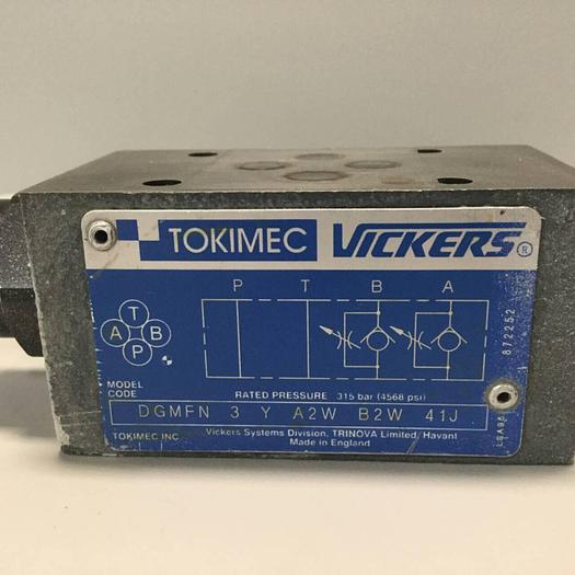 Used VICKERS Tokimec Valve DGMFN3YA2WB2W41J #94915