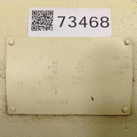 Used MITSUBISHI 30 HP Induction Motor SB-JF 30 HP Used