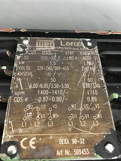 Used WEG TE90L Used #134460