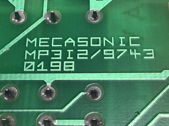 Used MECASONIC Circuit Board MP312 9743 #119358