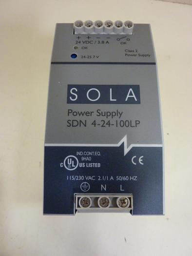 Used SOLA ELECTRIC Power Supply SDN4-24-100LP #58366