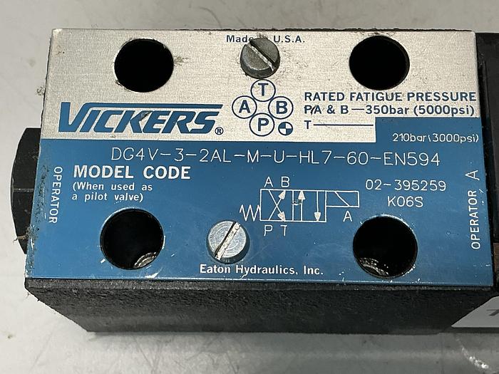 Used VICKERS DG4V-3-2AL-M-U-HL7-60-EN594