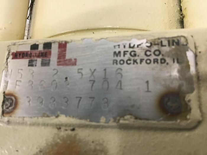 Used HYDRO LINE Injection Sled Cylinder N5B 2.5X16 #130972