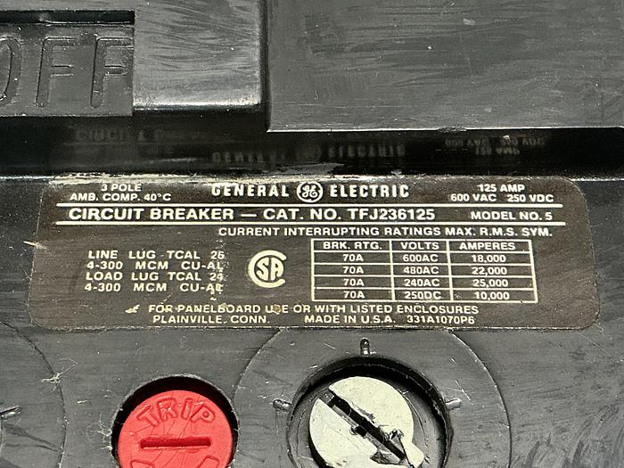 Used GENERAL ELECTRIC TFJ236125