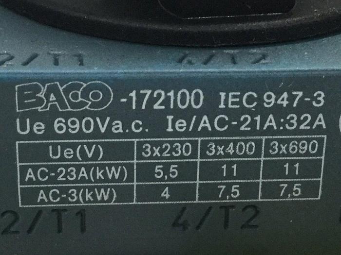 Used BACO Disconnect Switch 172100 #101951