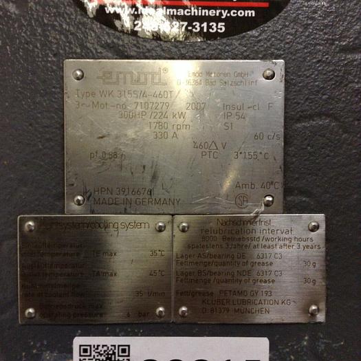 Used EMOD 300 HP Motor WK 315S/4-460T Used
