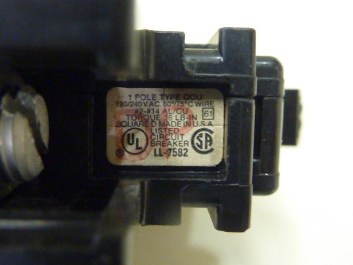 Used SQUARE D 30 Amp Circuit Breaker QOU130 #42874