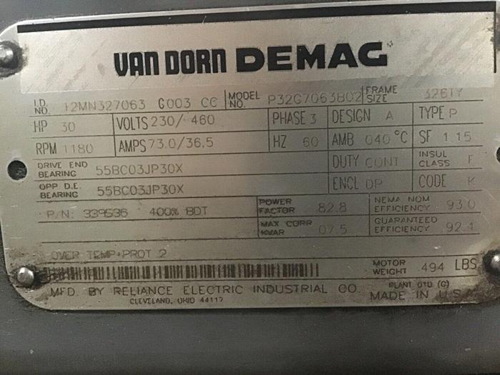 Used VAN DORN DEMAG 170 Ton Injection Mold Machine 170HT500 USED