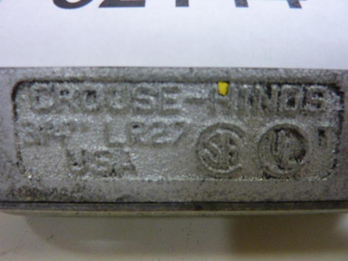 Used CROUSE HINDS Conduit LR27 #62144