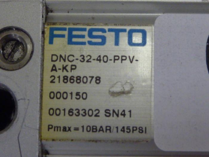Used FESTO Pneumatic Cylinder DNC-32-40-PPV-A-KP #63925