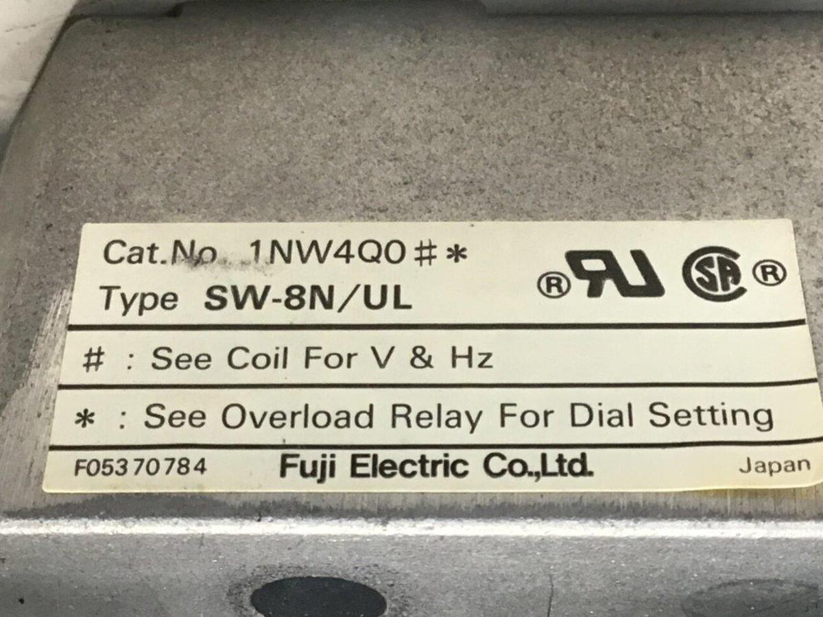 Used FUJI ELECTRIC Contactor SC-8N/UL 1NC4QO USED